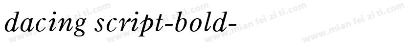 dacing script-bold字体转换